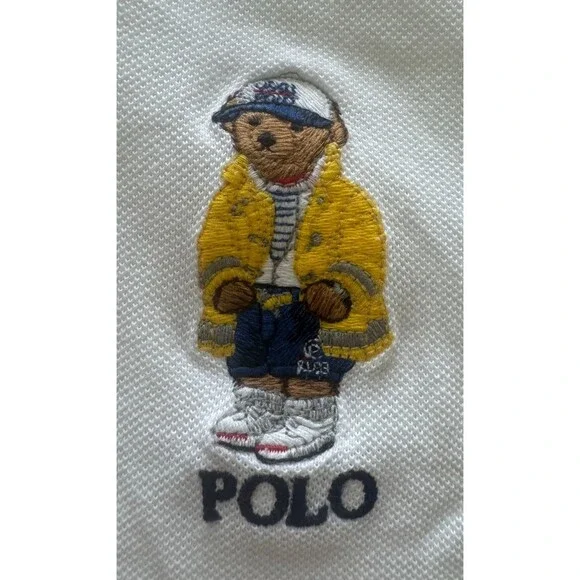 Polo Ralph Lauren Teddy Bear Shirt S/S Men Small Slim Fit White Streetwear Bear - Picture 4 of 13